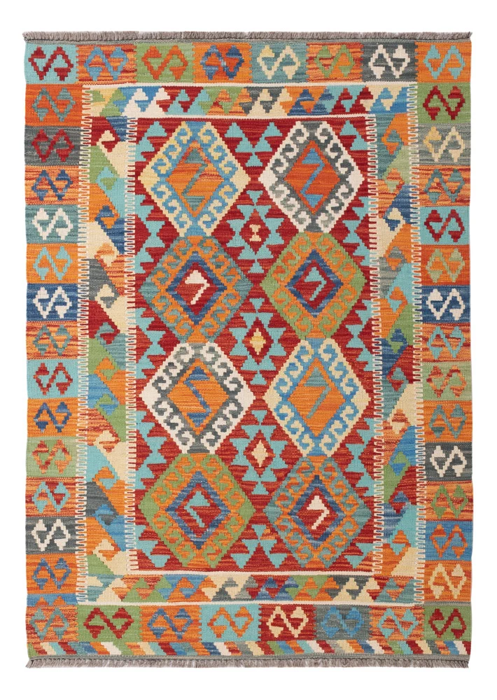 Kelim Maimene Teppich 106x146cm - bunt