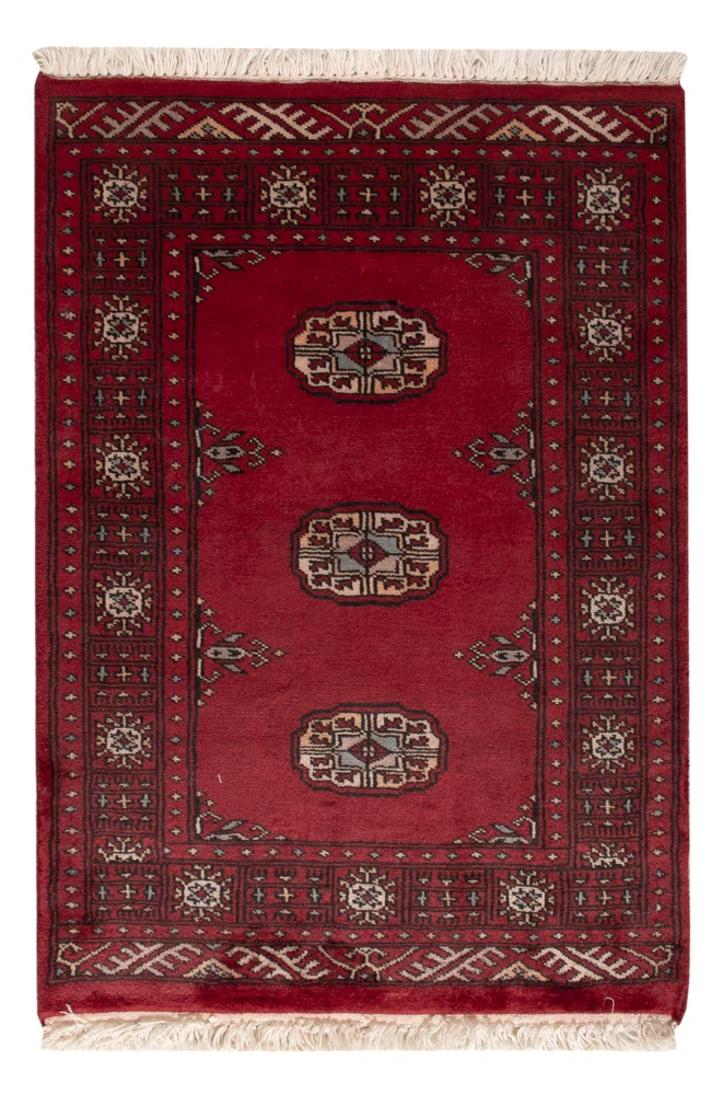 Pakistan Teppich 64x88cm - Orientteppich - rot