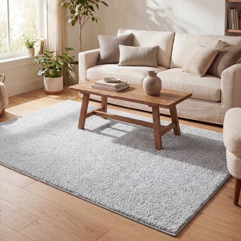 Teppich Hochflor - Lofty Hellgrau