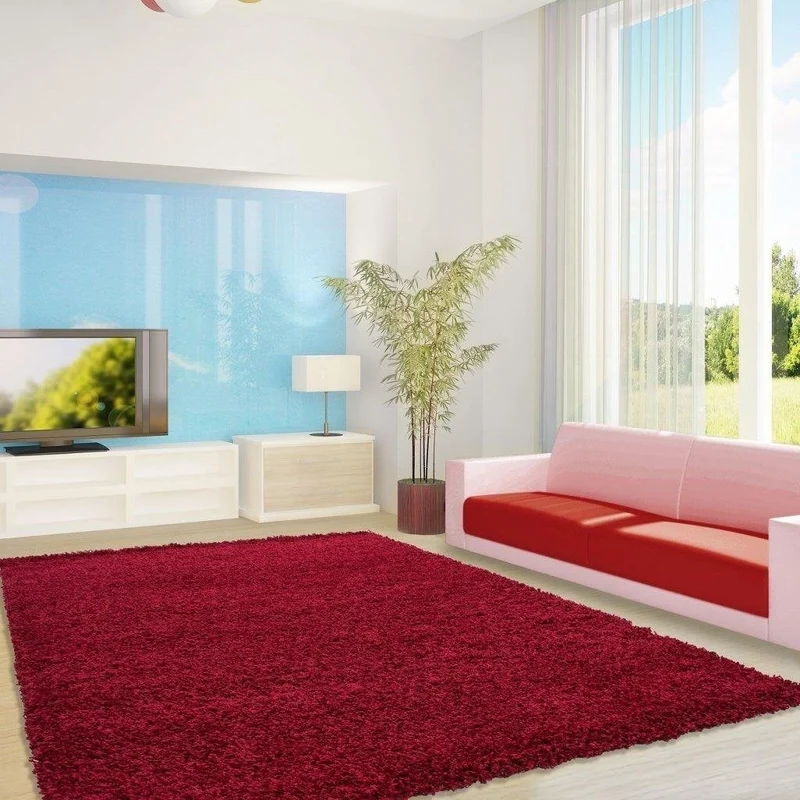 Hochflor Teppich - Life Rot