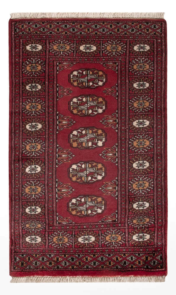 Pakistan Teppich 62x103cm - Orientteppich - rot