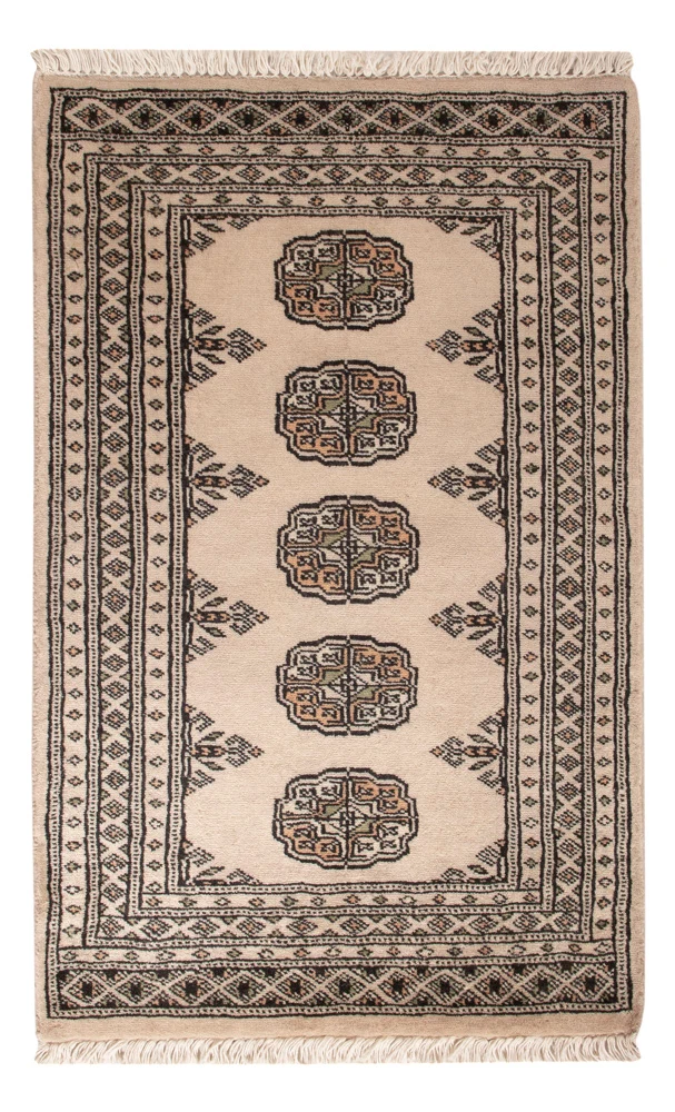 Pakistan Teppich 63x98cm - Orientteppich - creme