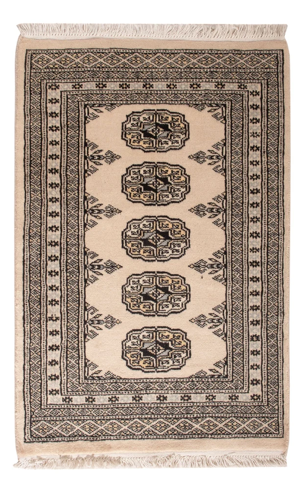 Pakistan Teppich 61x90cm - Orientteppich - creme