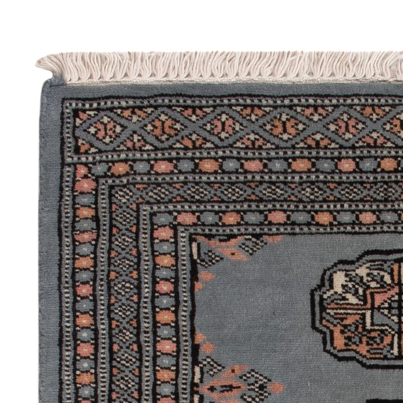 Pakistan Teppich 63x92cm - Orientteppich - hellblau