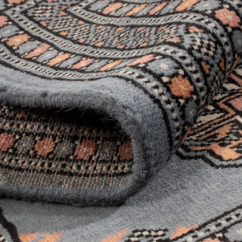 Pakistan Teppich 63x92cm - Orientteppich - hellblau