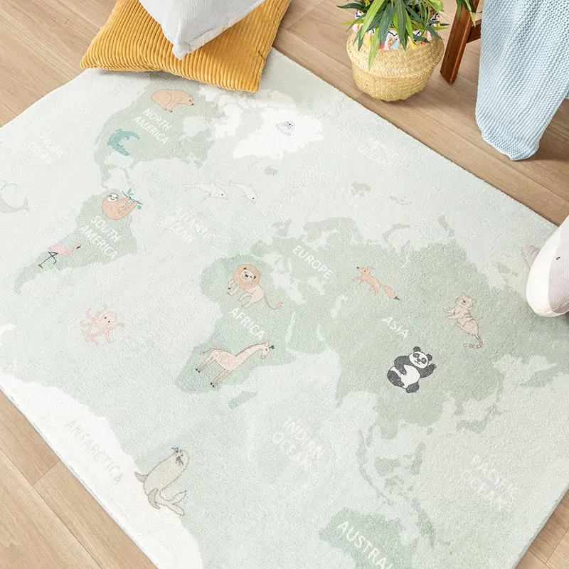 Kinderteppich - Globe Mint