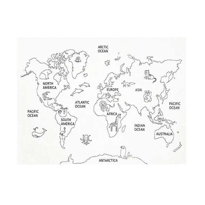 Kinderteppich - Globe Creme