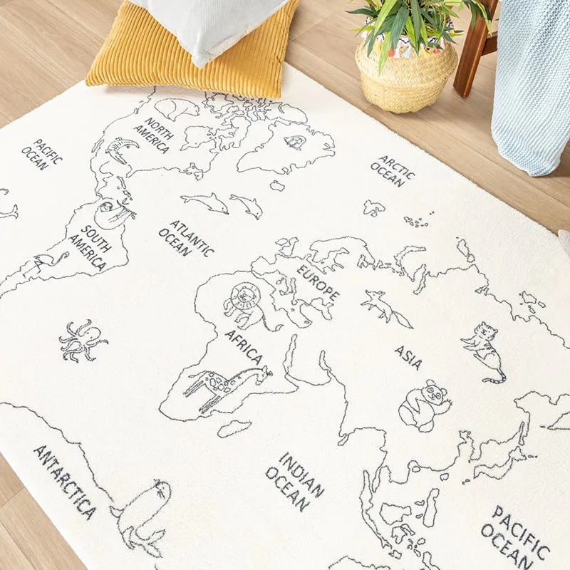 Kinderteppich - Globe Creme
