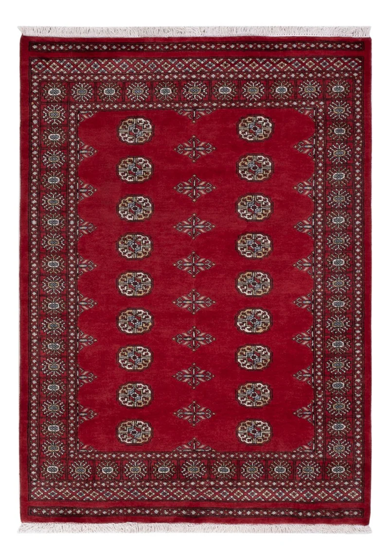 Pakistan Teppich 126x174cm - Orientteppich - rot