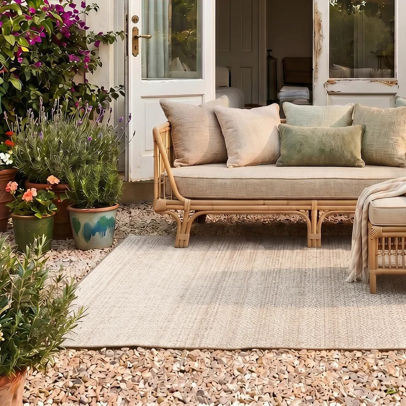 Garten Teppich - Nusa Lines Beige