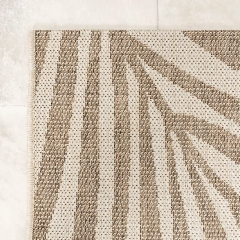 In- & Outdoor Jute Teppich - Nomad Leaves Creme