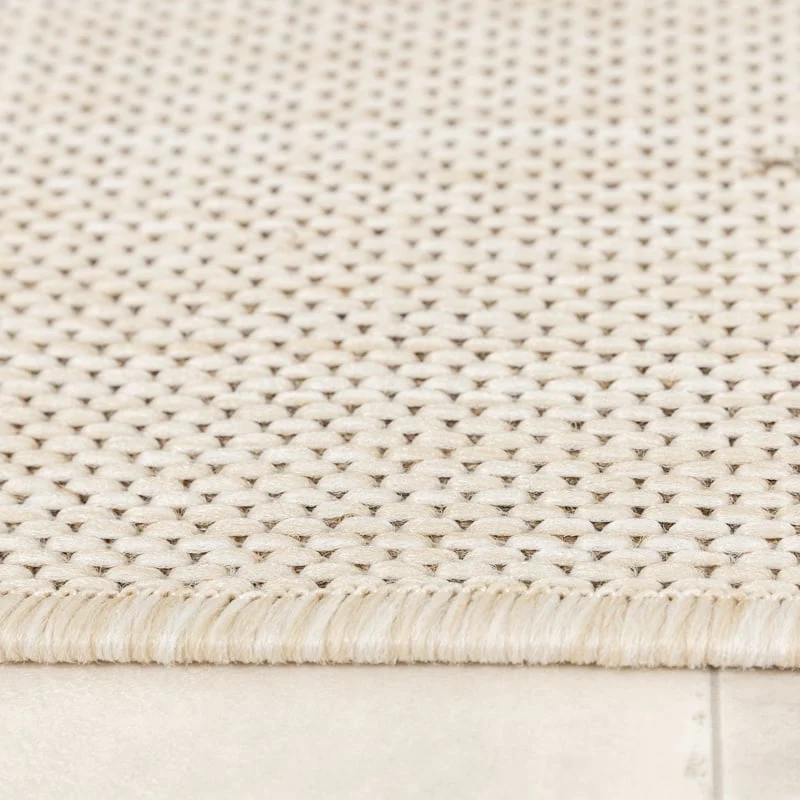 In- & Outdoor Jute Teppich - Nomad Leaves Creme