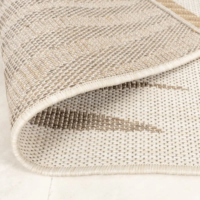 In- & Outdoor Jute Teppich - Nomad Leaves Creme