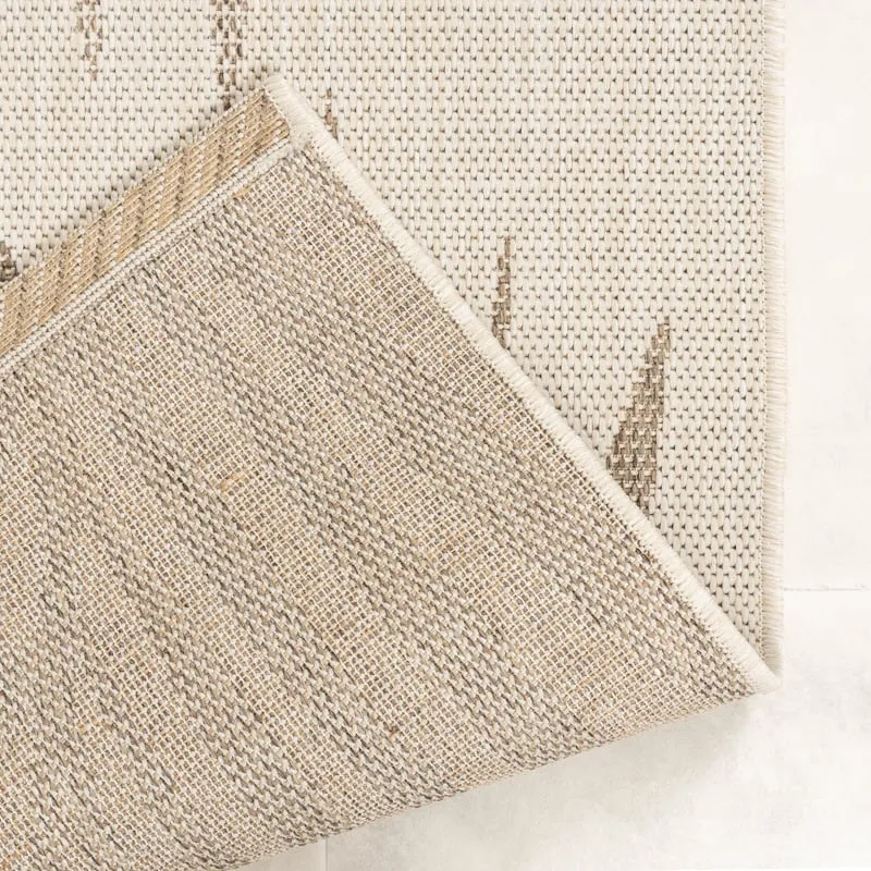 In- & Outdoor Jute Teppich - Nomad Leaves Creme