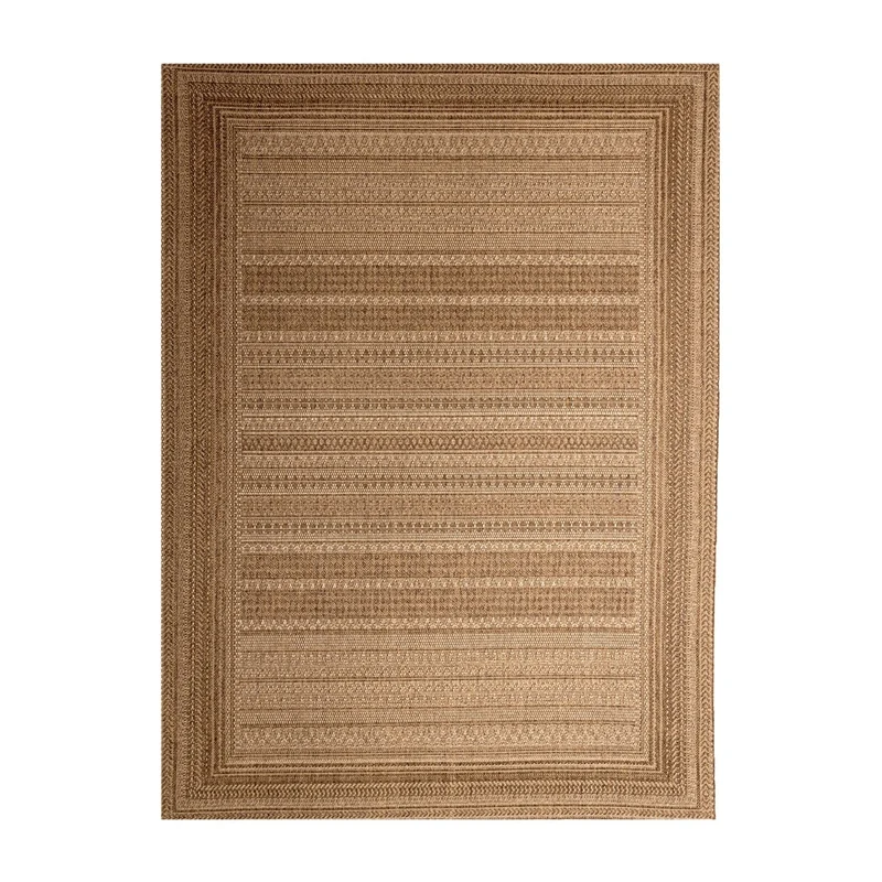 Garten Teppich Jute - Mavi Stripes Creme Braun