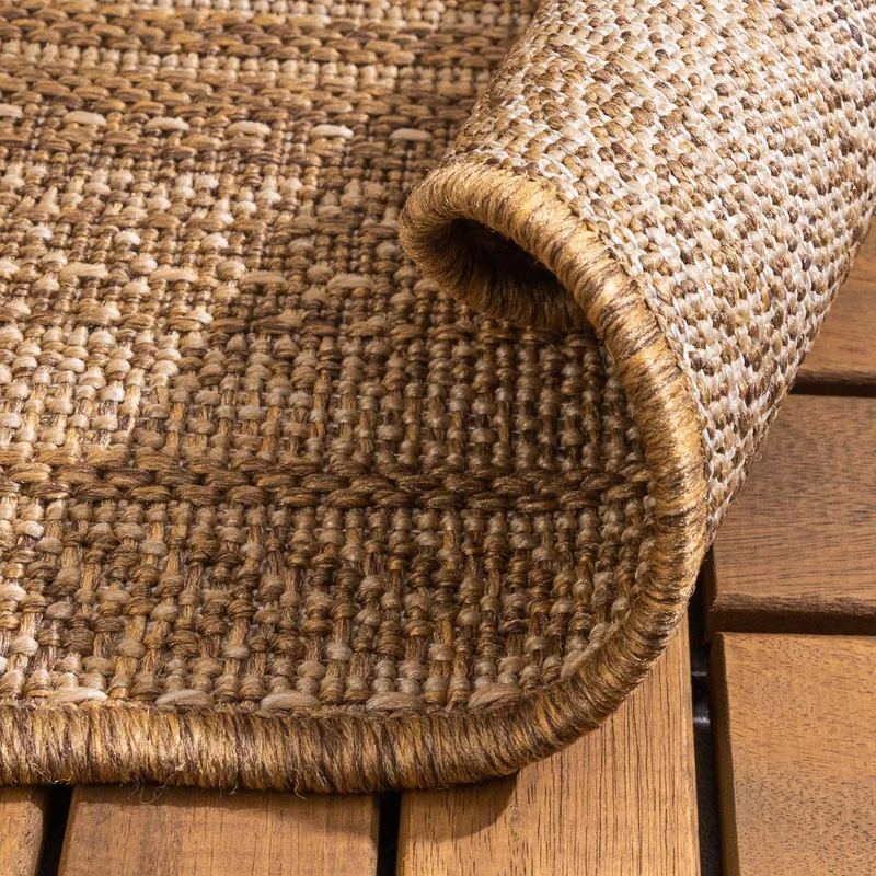 Garten Teppich Jute - Mavi Stripes Creme Braun