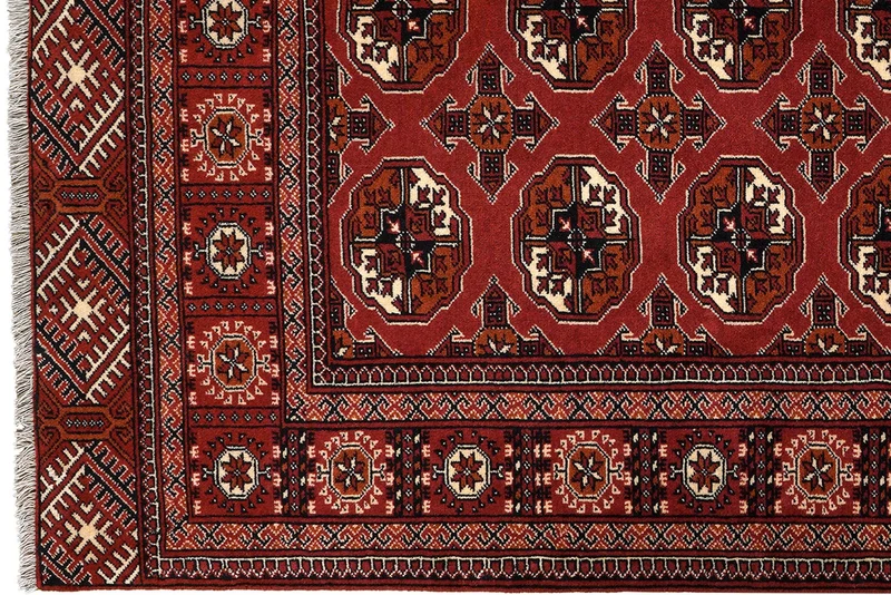 Turkman · Handgeknüpft – Rot, 201x134 cm