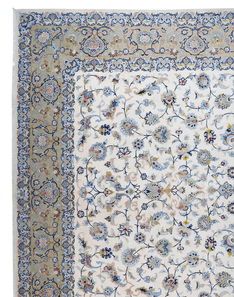 Kashan · Handgeknüpft – Beige, 417x308 cm