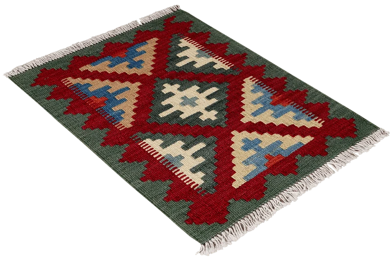 Kelim Gashgai · Handgewebt – Rot, 62x45 cm