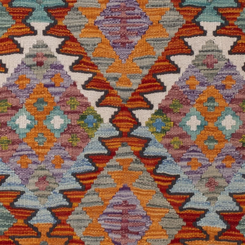 Kelim Teppich - Splash - 99 x 155 cm - bunt