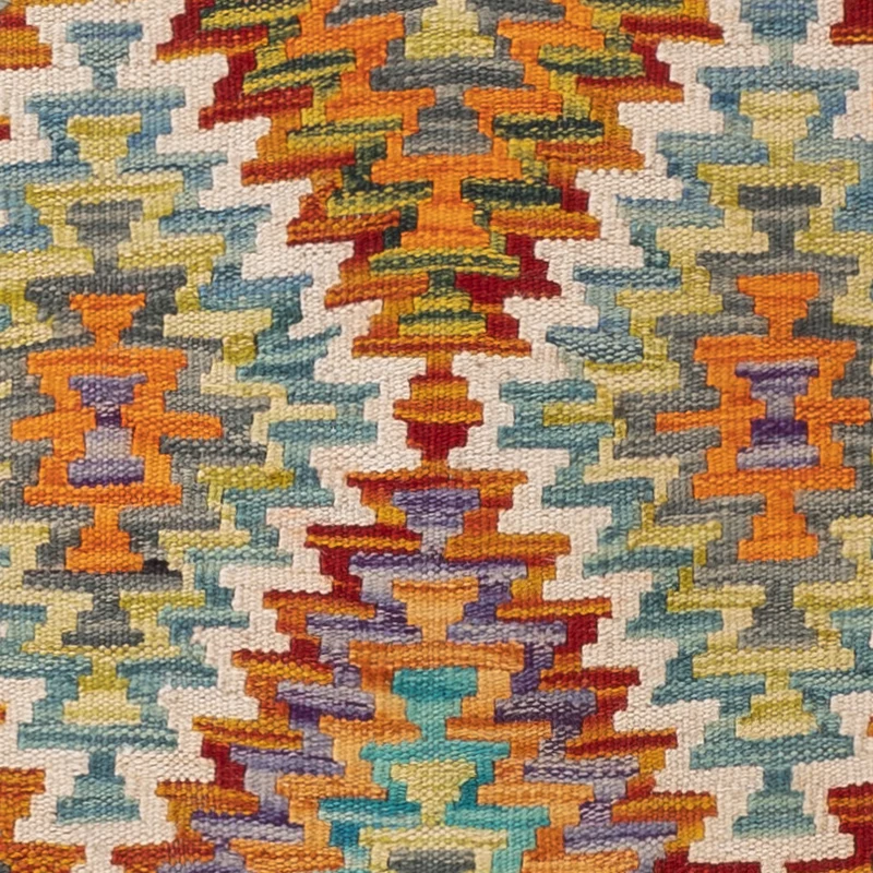 Kelim Teppich - Splash - 102 x 149 cm - bunt