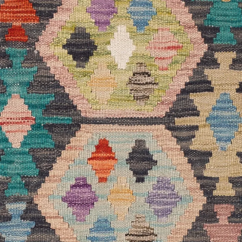 Kelim Teppich - Splash - 100 x 151 cm - bunt