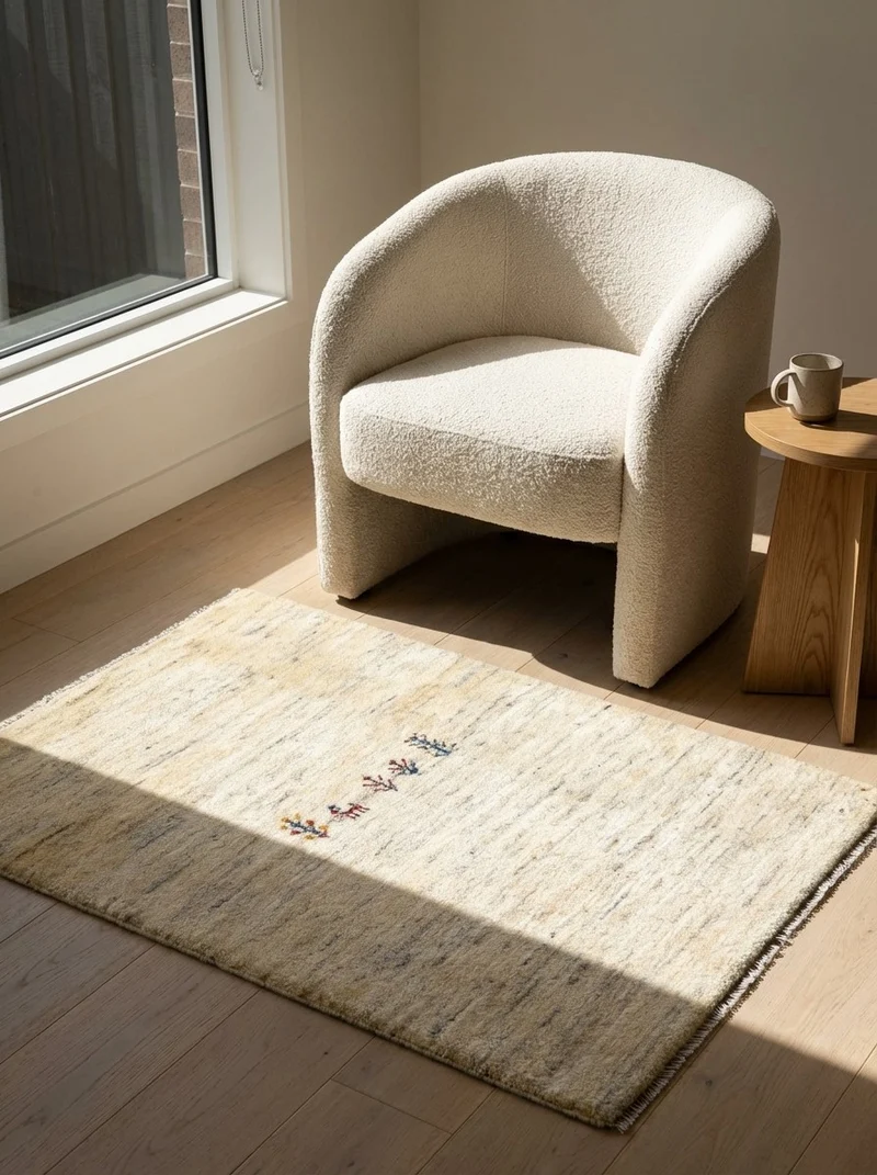 Gabbeh · Handgeknüpft – Beige, 128x88 cm