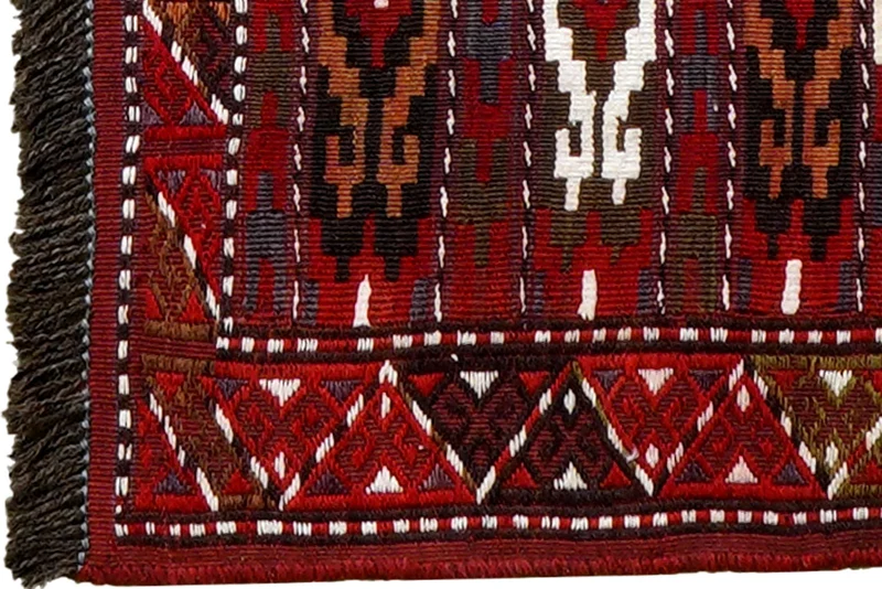 Kelim Turkman · Handgewebt – Bunt, 45x100 cm