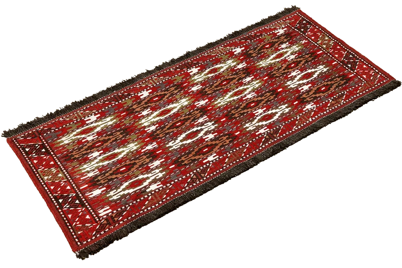 Kelim Turkman · Handgewebt – Bunt, 45x100 cm
