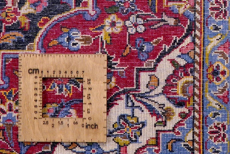 Kashan · Handgeknüpft – Blau, 294x205 cm