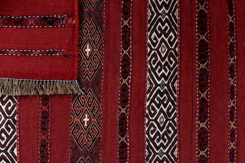Kelim Belutch · Handgewebt – Rot, 62x108 cm