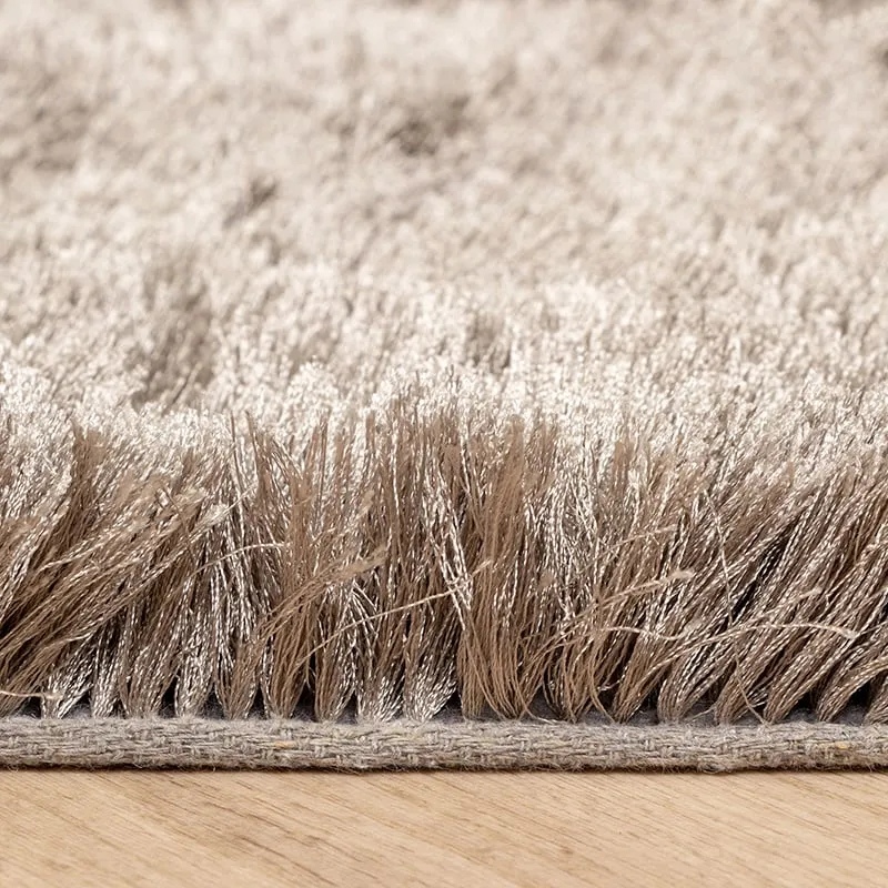 Hochflor Teppich - Glorious Silber Grau