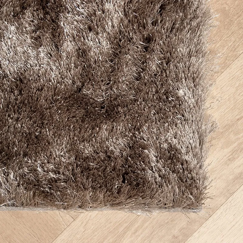 Hochflor Teppich - Glorious Silber Grau