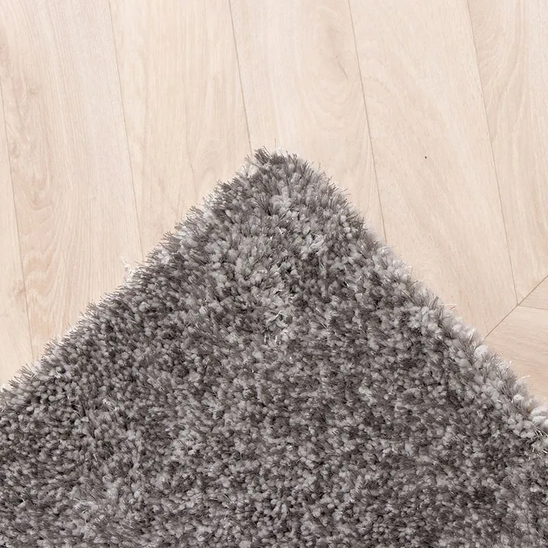 Hochflor Teppich - Glazy Hellgrau