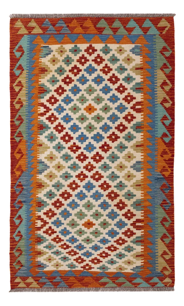 Kelim Maimene Teppich 87x142cm - bunt