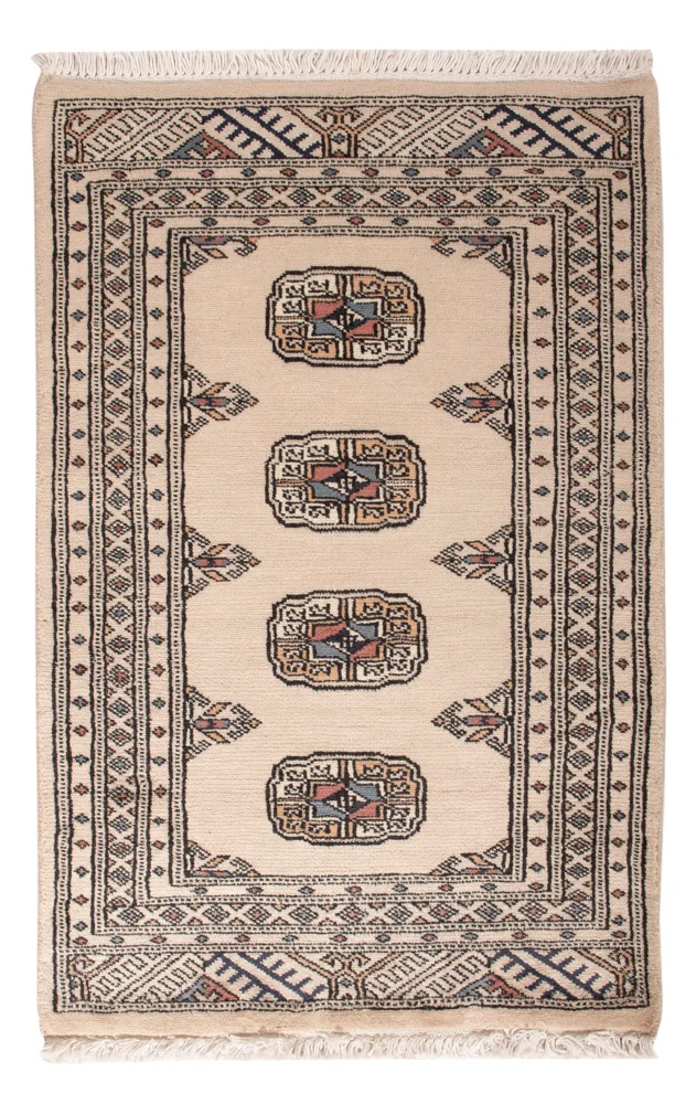 Pakistan Teppich 63x93cm - Orientteppich - creme