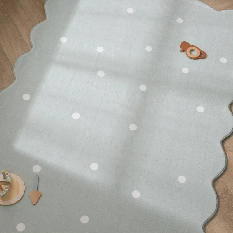 Teppich Kinderzimmer - Cloudy Dots Minze