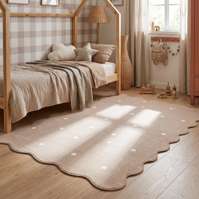 Teppich Kinderzimmer - Cloudy Dots Beige