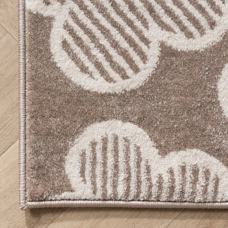 Teppich Kinderzimmer - Bowie Blume Taupe