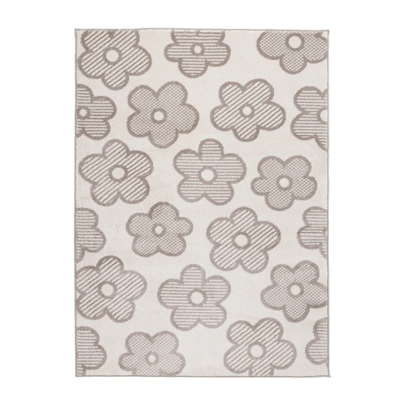 Teppich Kinderzimmer - Bowie Blume Creme