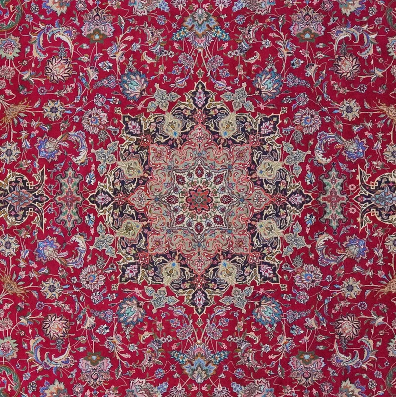 Tabriz Old · Handgeknüpft – Rot, 392x295 cm
