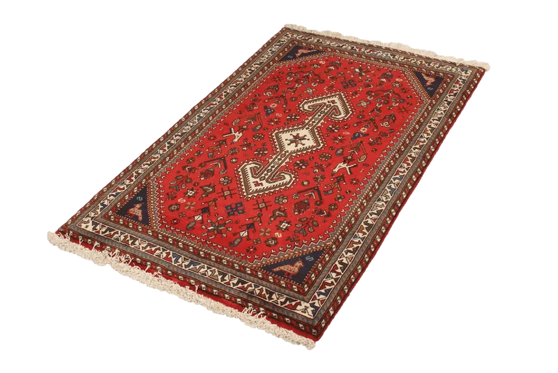 Nasrabad · Handgeknüpft – Rot, 130x80 cm