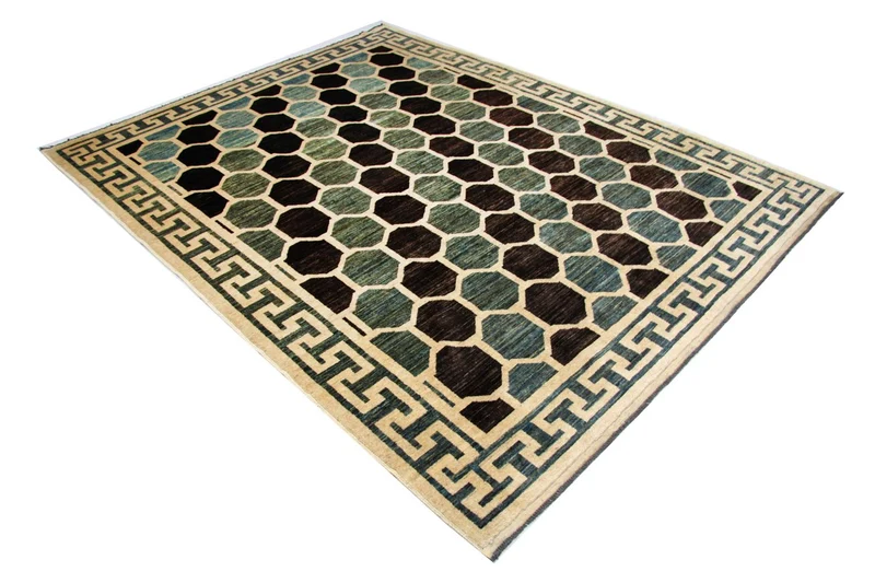 Ziegler Teppich - Modern 207 x 261 cm - blau
