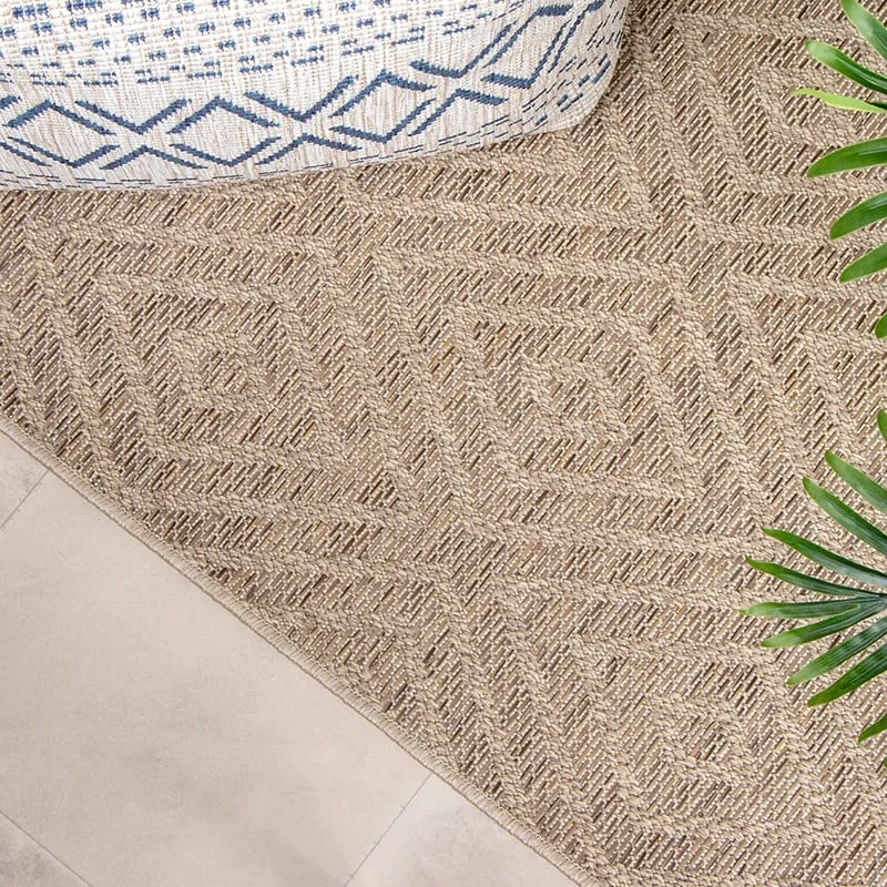 In- & Outdoor Jute Teppich - Fora Tile Natural