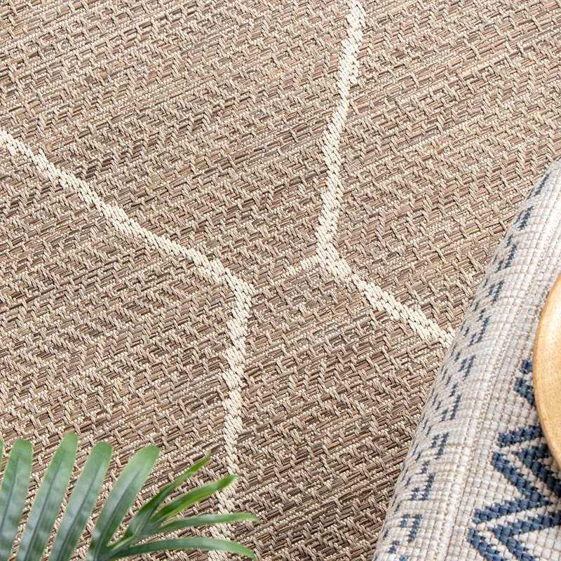 In- & Outdoor Jute Teppich - Fora Lines Natural