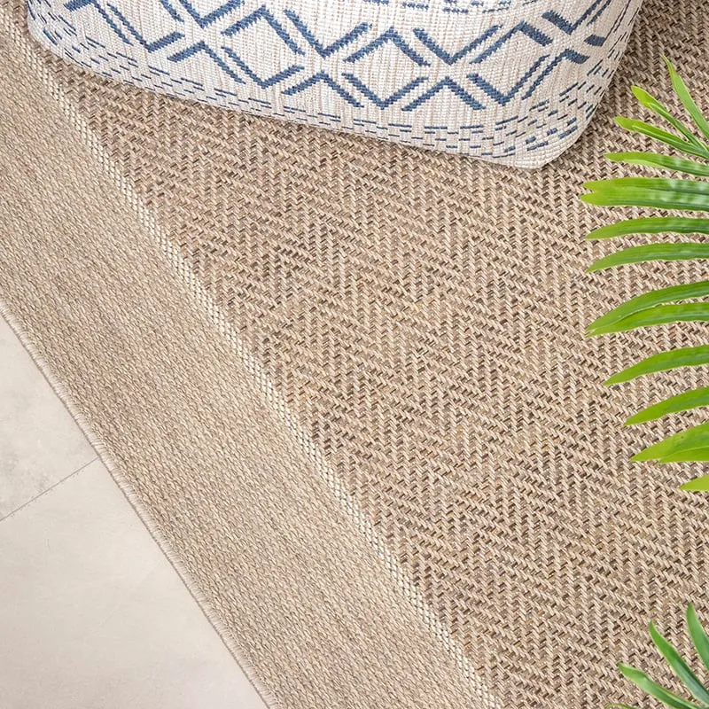 In- & Outdoor Jute Teppich - Fora Edge Natural