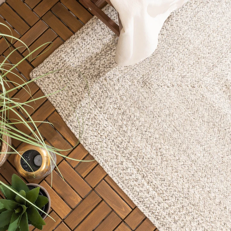 In- & Outdoor Jute Teppich - Bali Weiß