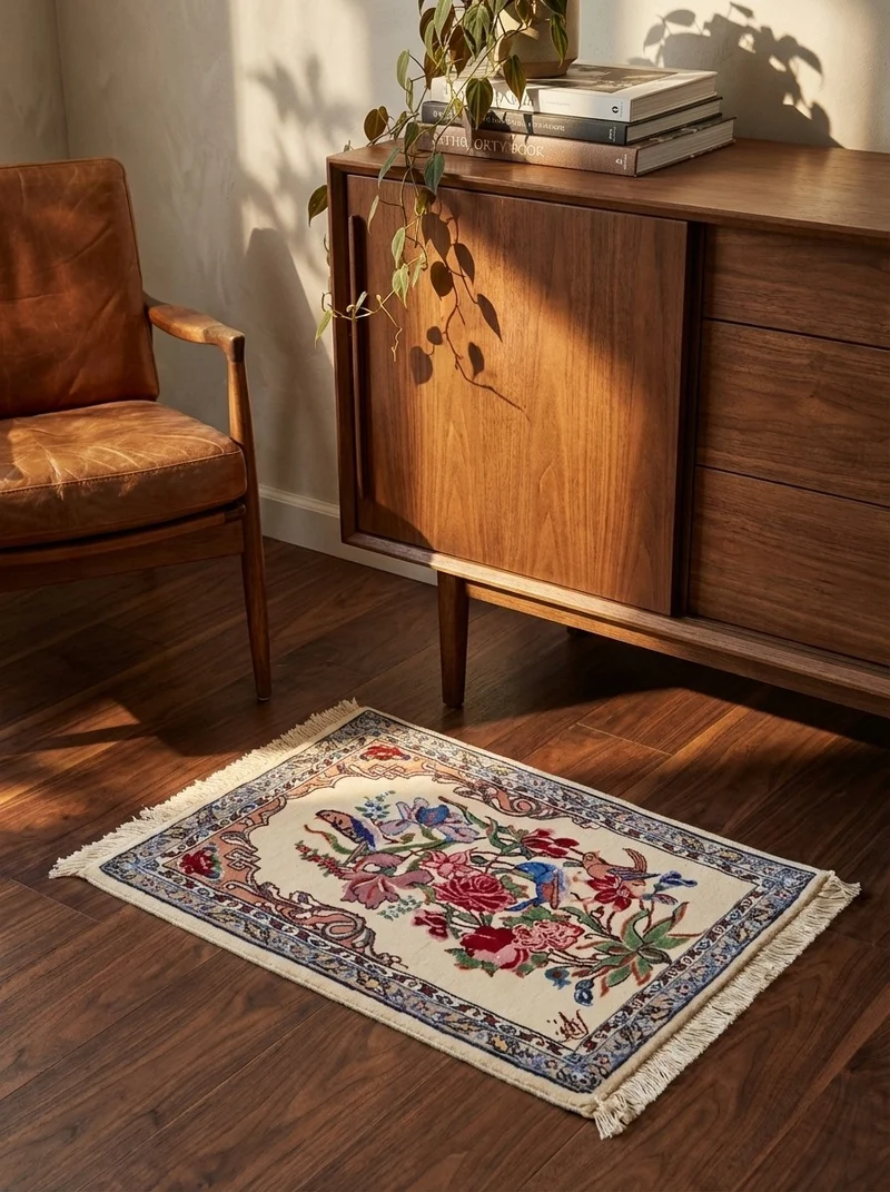 Isfahan · Handgeknüpft – Beige, 52x39 cm