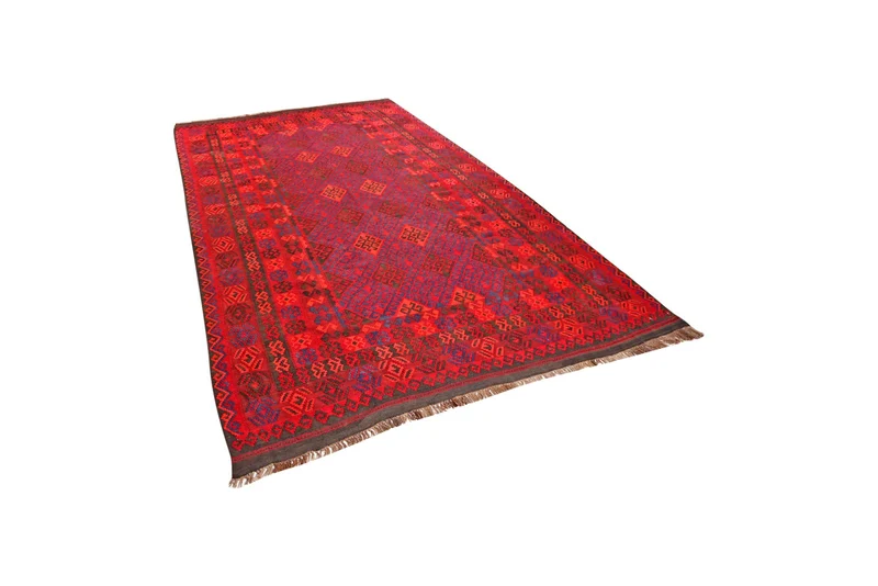 Kelim Gashgai Old · Handgewebt – Rot, 321x209 cm