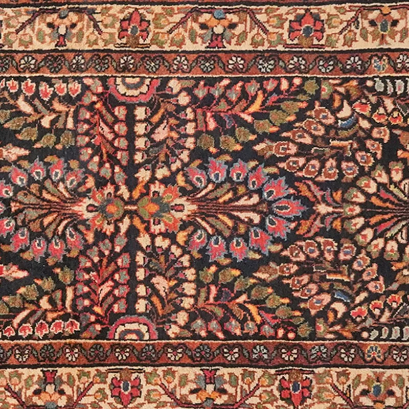 Mahal · Handgeknüpft – Blau, 508x110 cm